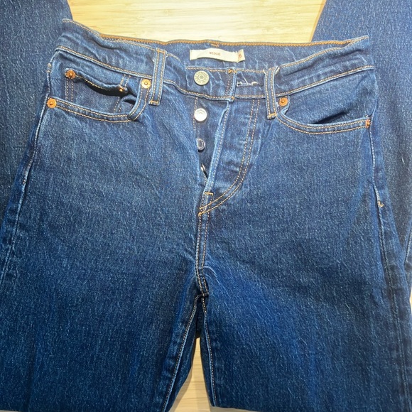 Levi's Women's Straight Leg Jeans - Dark Blue - Picture 1 of 7
